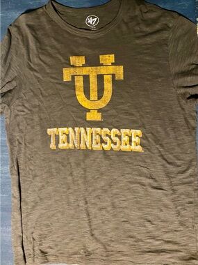 47 Brand Logo Tee in Charcoal  with University of Tennessee Graphic